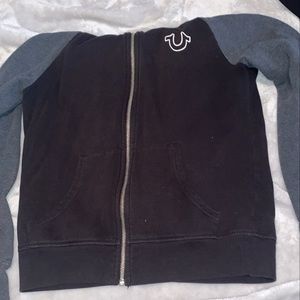 Black/Grey True Religion Hoodie